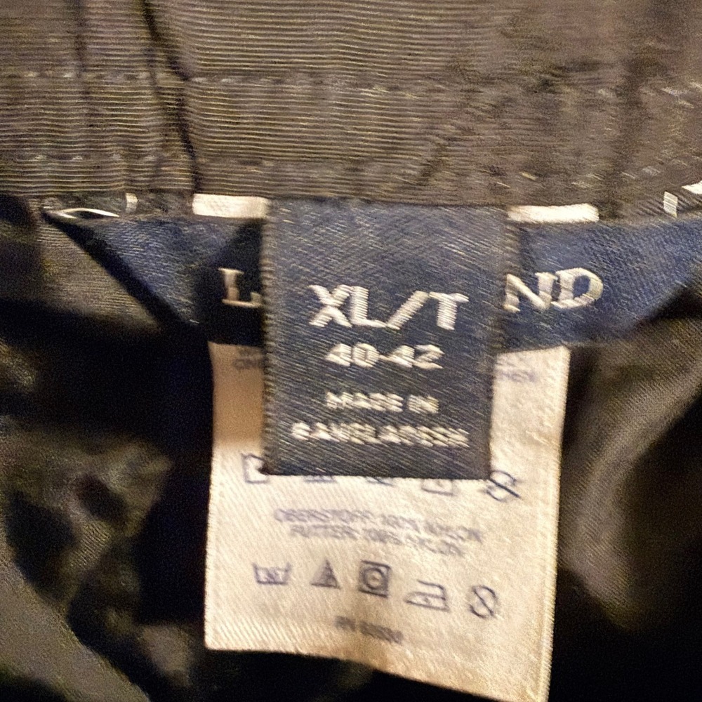 Lands End Mens XL/T Snow Rain Pants Black Nylon 40-42 Waist Outdoor Winter - Picture 5 of 9